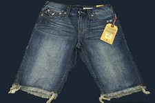 True Religion Jean Shorts Ricky Straight Cut Mens Sz 30 New 178$ Made In USA
