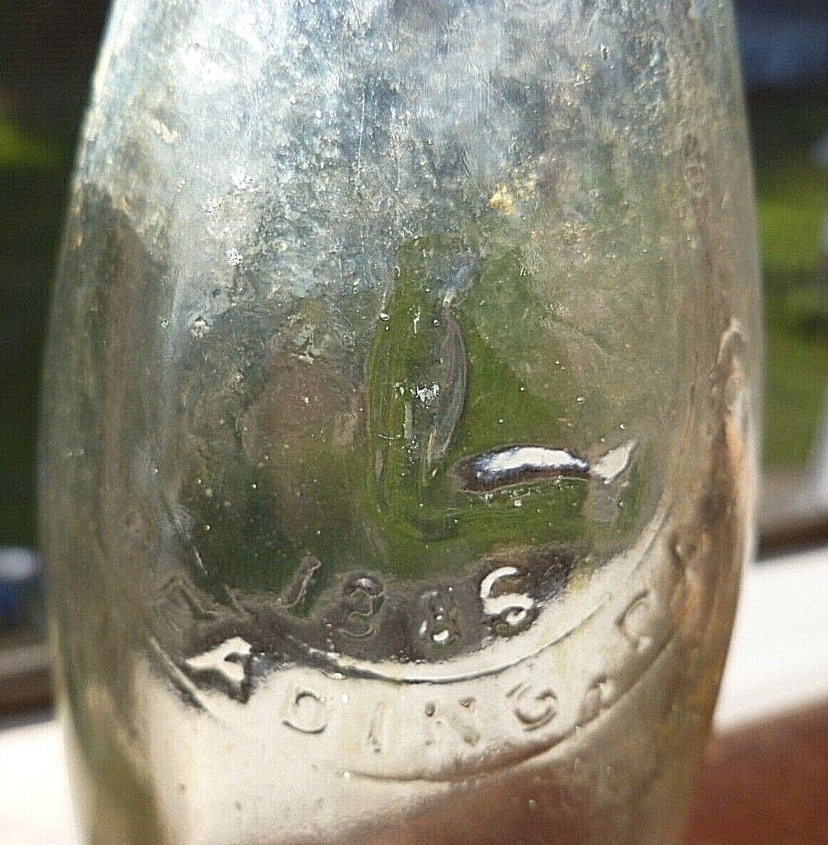 Vintage Old Reading Brewery Clear Glass Beer Grelly UK