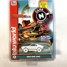Auto World CHASE Slot Car White 1969 AMC AMX Thunder Jet Ultra G NEW