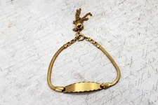 Un- Engraved 1960s Forstner Elco 1/20 12K Gold Filled 7” ID Snake Chain Bracelet