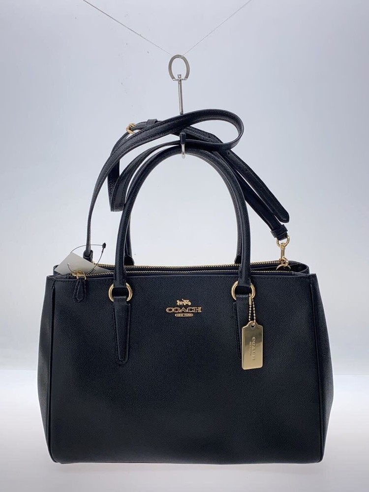 COACH HANDBAG LEATHER BLK F44955