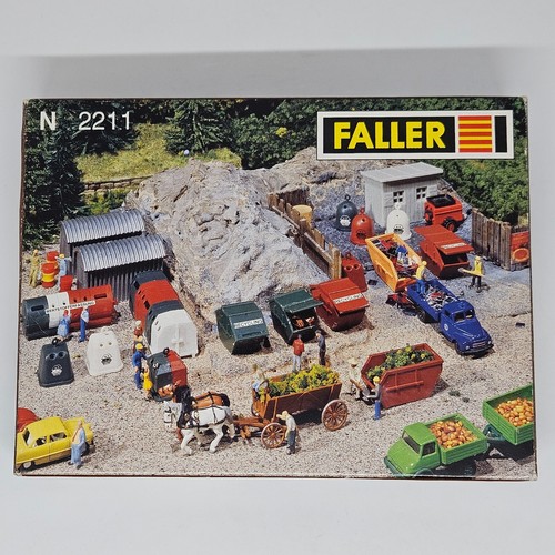 Juego de construcción de contenedores de reciclaje Faller N 2211 escala N nuevo | Zustand: New