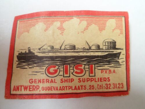 Match Label - GISI - GENERAL SHIP SUPPLIERS - ANTWERP - Belgium - (47) - Picture 1 of 1