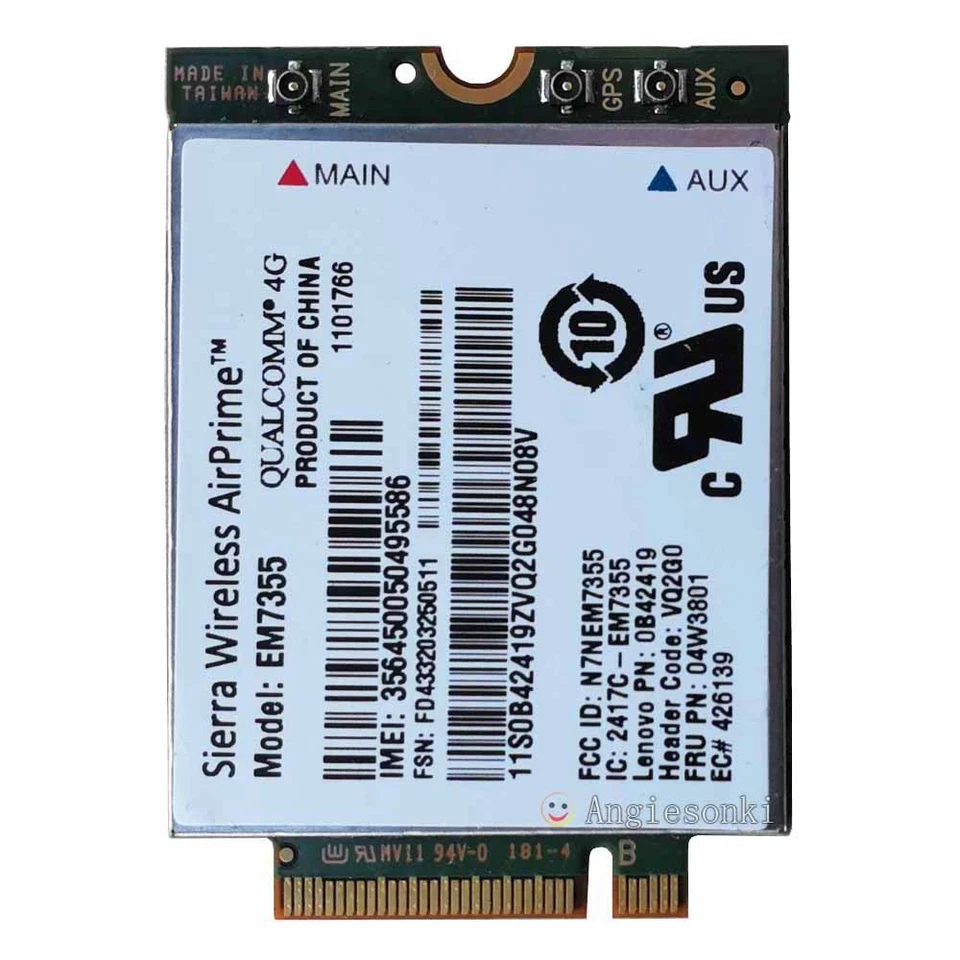 Lenovo ThinkPad X240 X240S T540P W540 Gobi5000 4G WWAN module  Card 04W3801 - Image 2 of 4