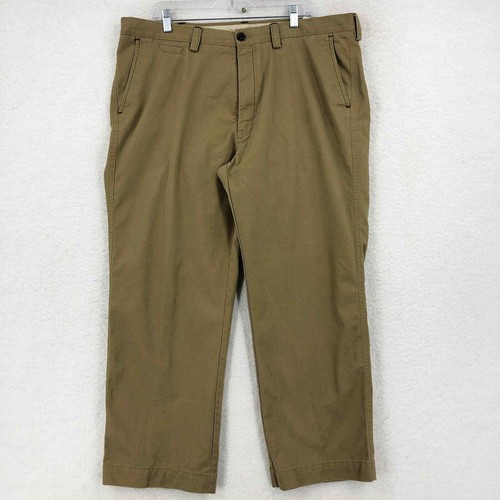 Haggar WPL 386 Mens 40 X 29 Brown Dress Pants Flat Front Straight Leg Pockets | eBay