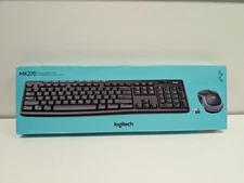 Logitech MK270 USB Wireless Keyboard And Mouse, 8 Multimedia Keys, BLACK [USA]