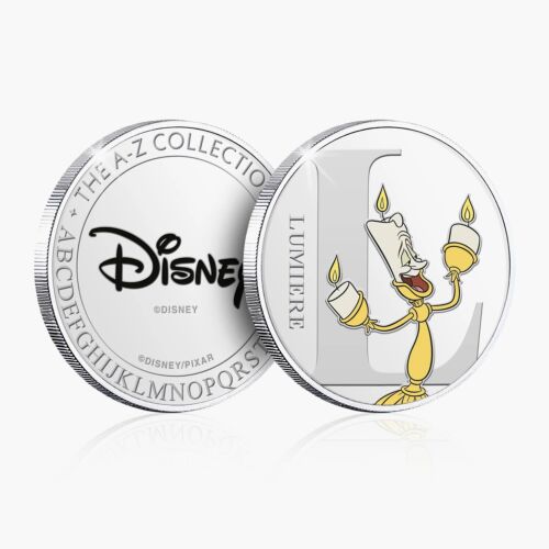 Disney Beaty And The Beat Lumiere Silver Coloured Coin - Picture 1 of 3