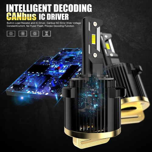 D-Lumina H1 H4 H7 H8/H9/H11 9012 H15 LED Headlight Bulbs, 120W 12000LM 6500K - Picture 17 of 65