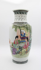 Famille Verte Porzellan Vase, Frauen mit dem Kind, um 1950, China