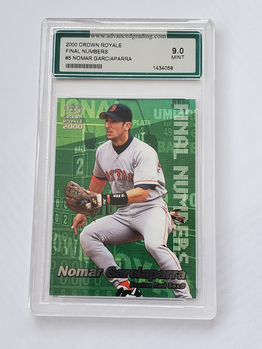 2枚　CROWN E2000 NOMAR GARCIAPARRA 2000 Crown Royale Final Numbers #5 Nomar Garciaparra AGS 9.0