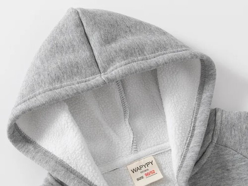 Kinder Junge Mädchen Kleinkind Kapuzenmantel Winter Herbst warm Plüsch dick Mantel Jacke - Bild 8 von 17