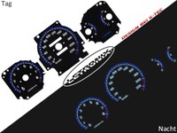 Selbstleuchtende Tachoscheiben Plasma Tacho Honda Civic 0-220 Km/H 8000U/Min #
