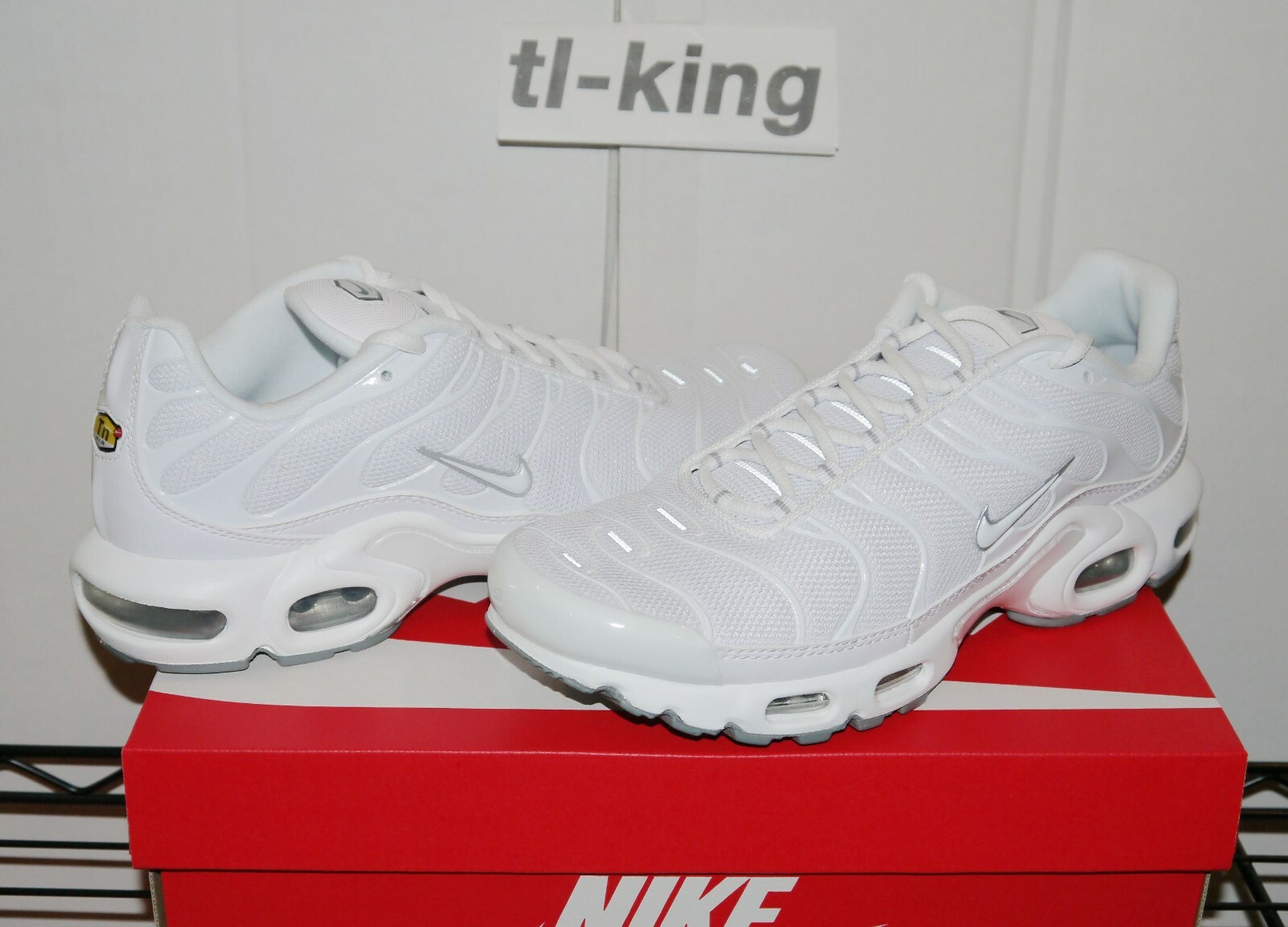 Nike Air Max Plus Triple White TN Tuned 604133-139 Msrp $160 - Shopping.com