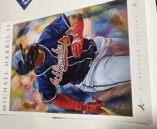 Atlanta Braves Chain Michael Harris II Cloud 2024 SGA 5/15/24 W/ GAMEDAY&POSTER - Picture 4 of 4
