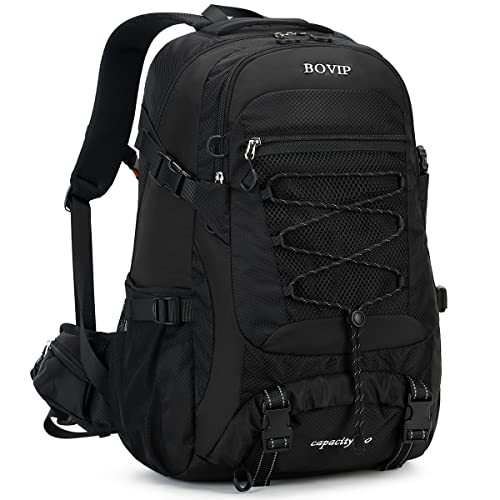 40L Hiking Backpack Waterproof Lightweight Daypack Travel Sports Camping Black-image