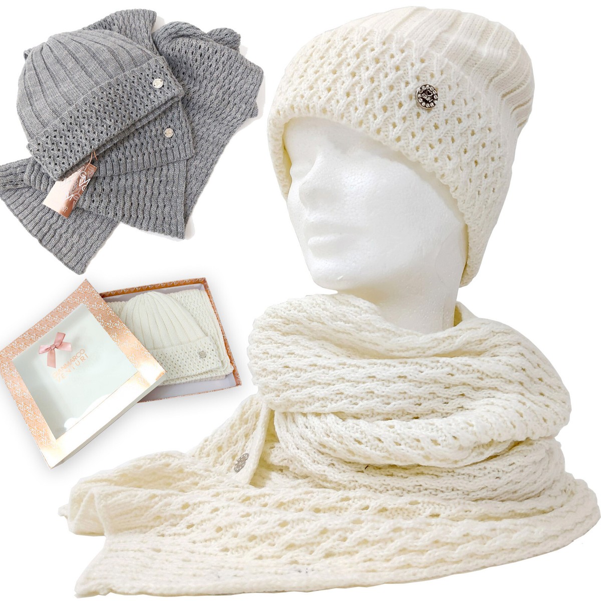 Set Regalo Natale Donna Set Invernale 5 In 1 Donna - Cappello - Foto 9