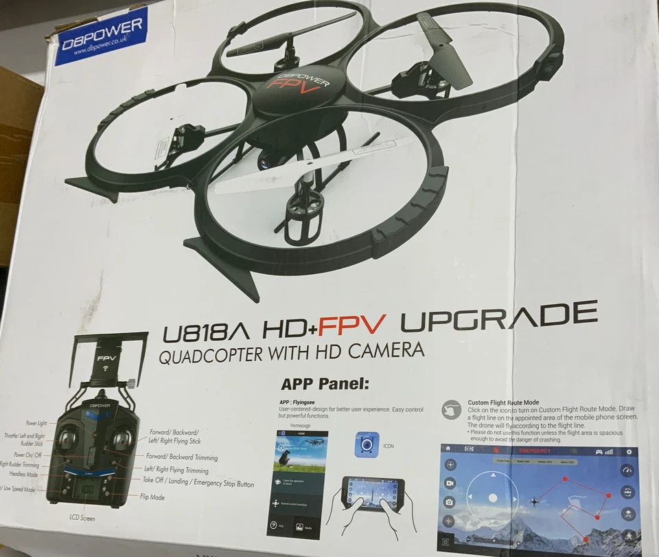 🚁 DBPower - U818A HD + FPV - HD камеры квадрокоптер дрон🆕 проблемная коробка!!️ - Изображение 2 из 3