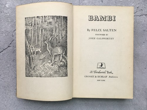 Bambi Thrushwood Books Hardcover Book by Felix Salten 1929 - Picture 6 of 13