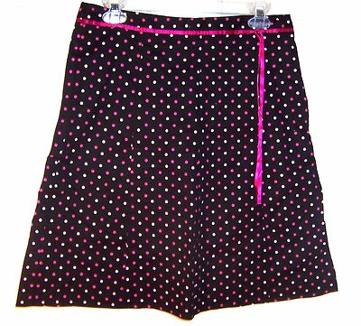 Star City Black w/Pink Polka Dots Skirt NWOT Sz 9