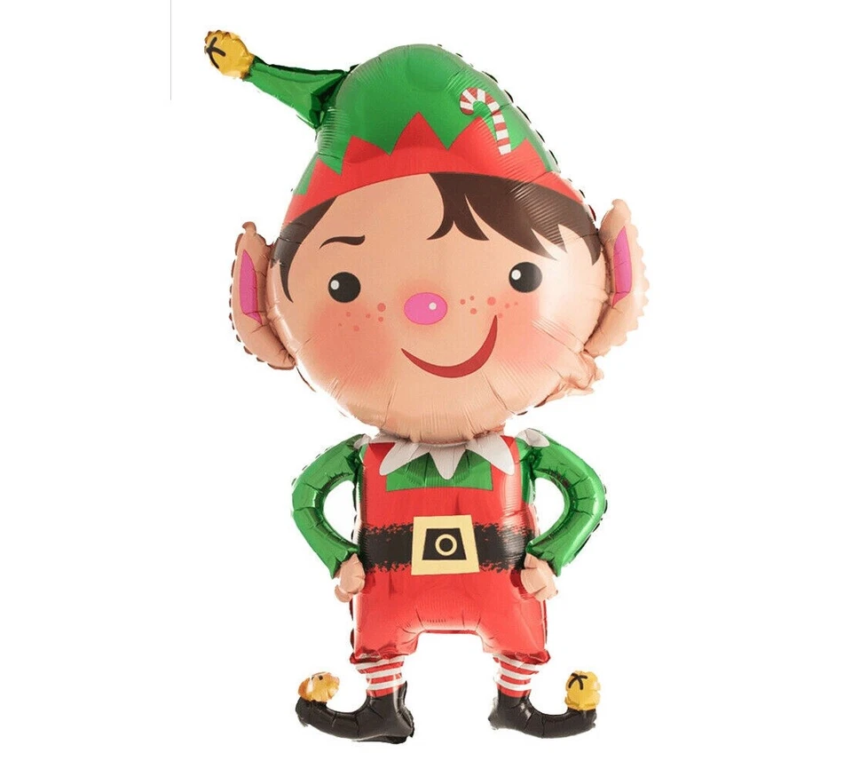 Elf Merry Christmas Huge Balloons Xmas Foil Helium Party Children