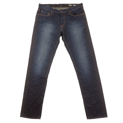 Bluer Super Slim Fit Blue Jeans Mens 35x33 Dark Blue Made in USA