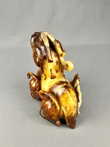 Chinese Carved Soapstone 7 1/2" FOO DOG Sculpture Figure - Picture 8 of 19
