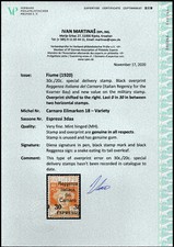 ✔️ FIUME 1920. 30/20c ESPRESSI Sass 3daa MLH * EXTRÊMEMENT RARE - PAS ENCORE ...