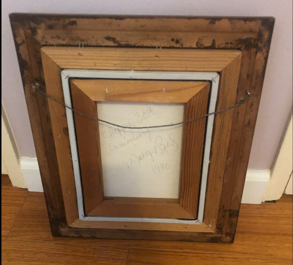 VINTAGE MARTY BELL ARBOR COTTAGE Print Canvas Signed Framed