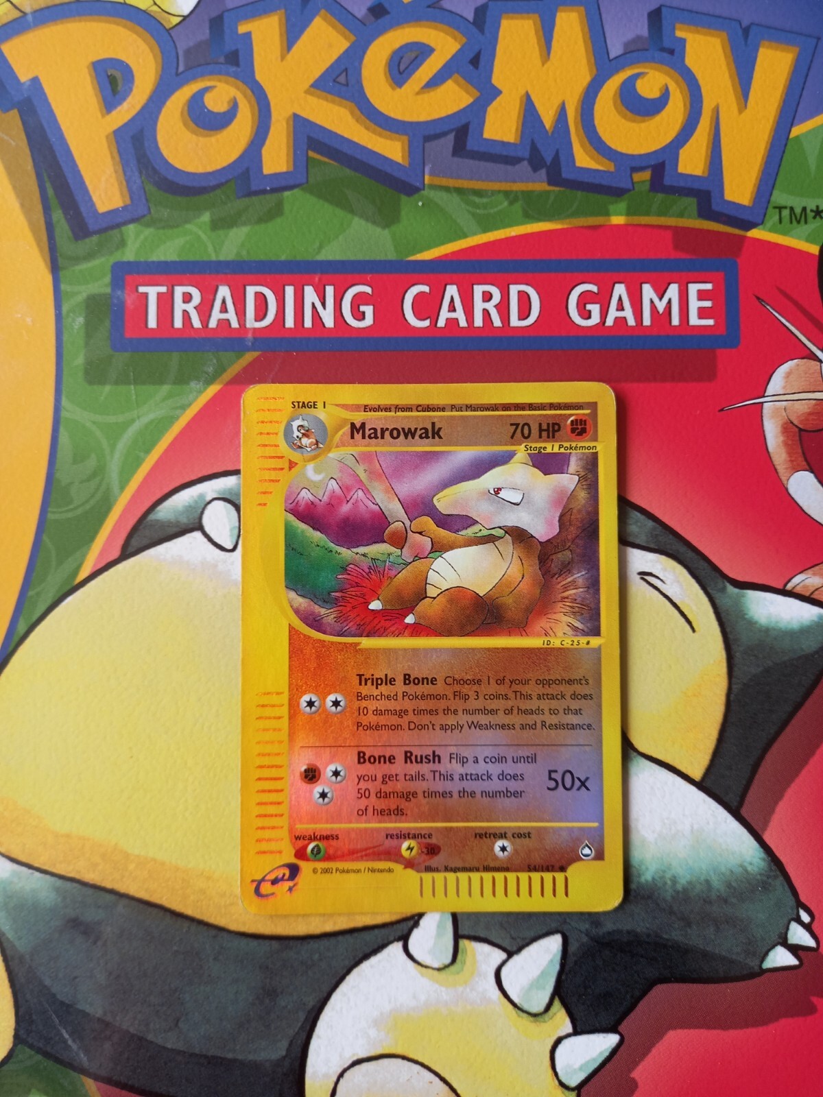Marowak 54/147 Reverse Holo Aquapolis Pokemon Card