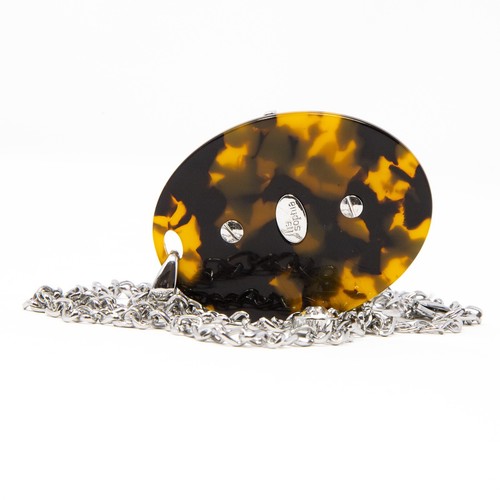 2pc Set Lia Sophia Faux Tortoise Shell Crystal Statement Necklace Cuff Bracelet - Picture 11 of 17