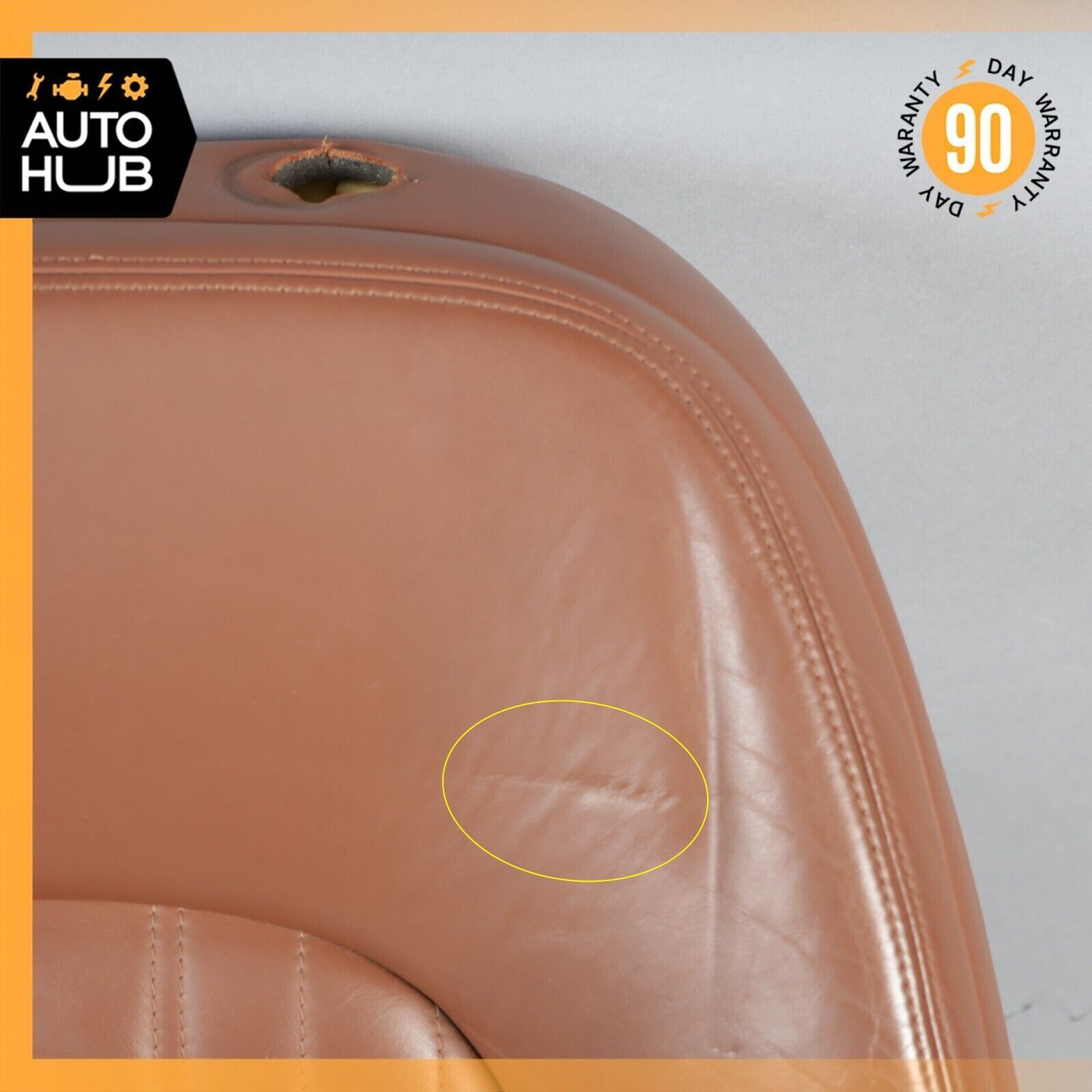 14-17 Maserati Ghibli M157 Front Right Top Upper Seat Cushion Brown OEM 51k