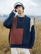 Men's Slim Fit Crewneck Sweater Casual Knitted Pullover Warm Sweaters