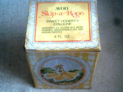 Vintage Avon Skip-a-Rope Sweet Honey Cologne in original box FULL