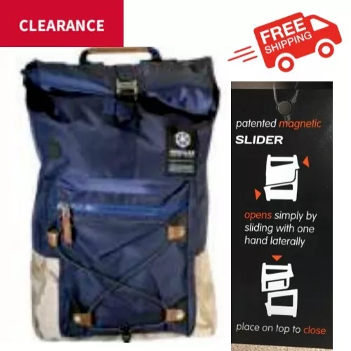 Clearance Sale Blue backpack CAMPING High School Travel Laptop Rucksack Zipper