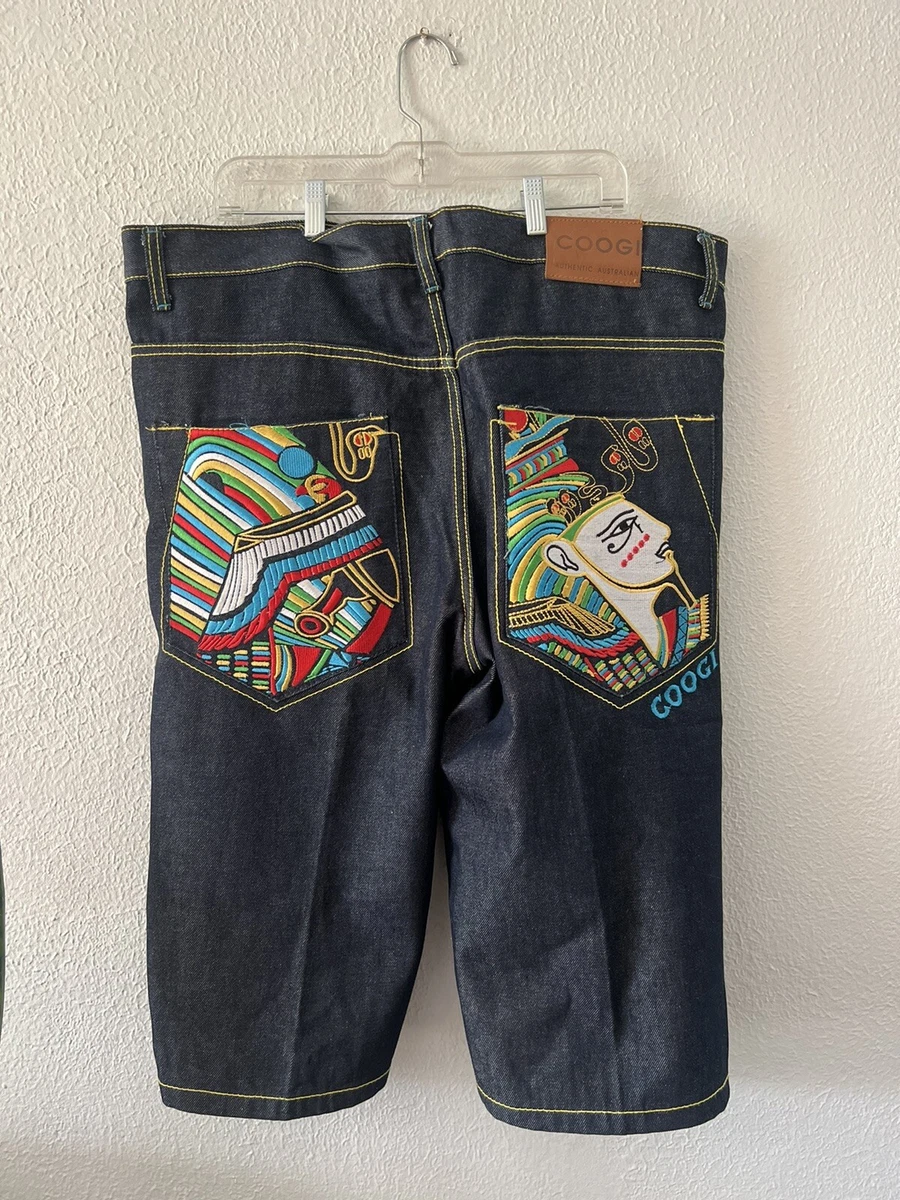 Y2K Vintage Coogi Blue Denim Size 40 Baggy Jean Shorts Big And Tall