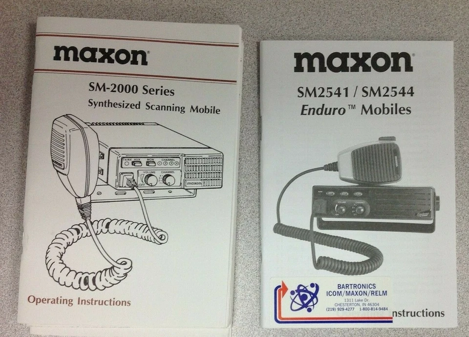 Your Choice MAXON VINTAGE MANUALS,  2-Way Radio Instruction Manuals - Image 3 of 4
