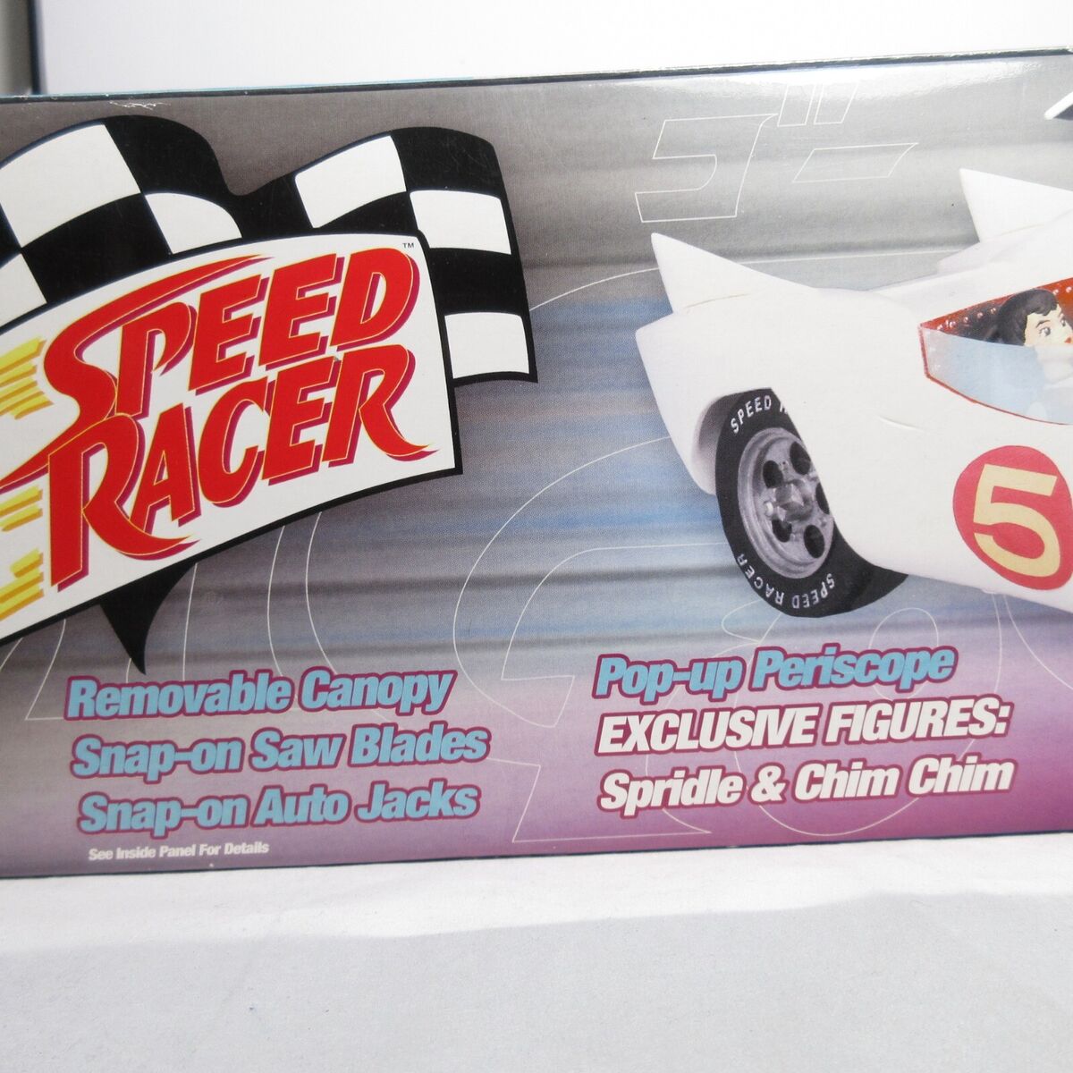 Speed Racer Mach 5 Spridle & Chim Chim Car Play Set 1999 w Speed Racer Mach 5 Spridle & Chim Chim Car Play Set 1999 w