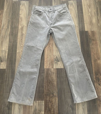 LEVI  S Vintage 517 1555 Corduroy Grey Pants Boot Cut Size W32 L30 Stains