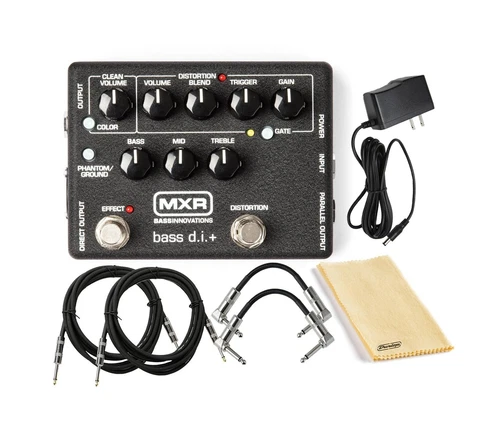 MXR M80 Bass D.I.+ PLUS Guitar Preamp Distortion Effects Pedal with Noise Gat...