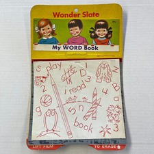Rare Vintage 1971 Magic Slate Paper Saver Toy Wonder Book Missing Pen Has Damage