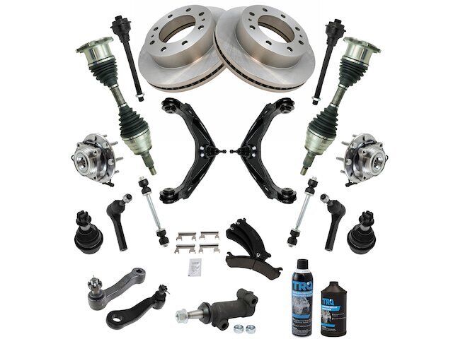 Suburban 2500 2001-2006 Front Brake Pad Rotor Axle Control Arm Kit 76BTZP