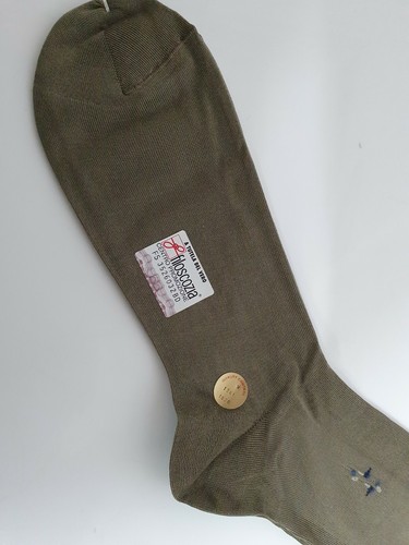 3 x Men’s Italian semi sheer dress evening tuxedo OTC socks Carabelli Brown 12 - Picture 5 of 7