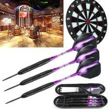 3x Professional Competition 23g Tungsten Steel Needle Tip Darts Set With Case