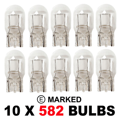 10 x 582 Stop Bremse Heckbirnen DRL Auto PKW Van Birne W21W T20 7440 382W