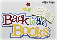 CRAFTECAFE SCHOOL KID TITLE Premade paper piecing scrapbook diecut piece page 3D