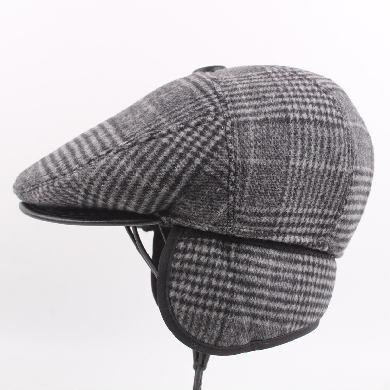 ZONBAILON Autumn/Winter Warm Ear Protection Beret Outdoor Cold and Windproof Hat