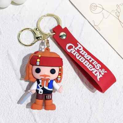 Disney Pirates of the Caribbean Jack Sparrow 3D Keychain NEW!