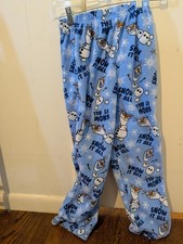 Boys 10/12 Olaf the Snowman blue and white pajama pants