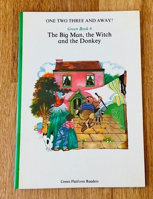 VINTAGE 80s KIDS SCHOOL READING BOOK THE BIG MAN, THE WITCH AND THE DONKEY RARE