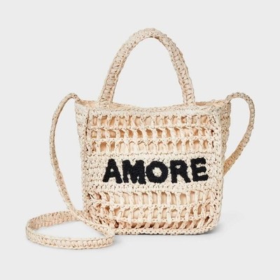 Top Handle Crochet Tote Handbag - Universal Thread  Off-White